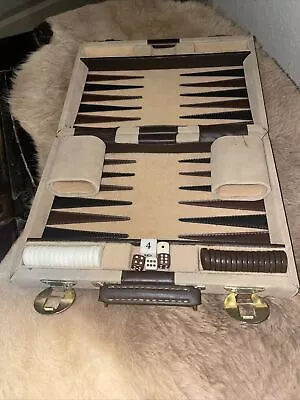 Vintage Leather Suede Backgammon Set • $19