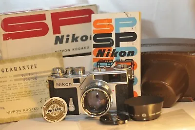 $2885.85 • Buy Nikon SP Rangefinder 35mm RF Camera  5cm 1.4 Lens Set BOXED Papers Nippon Kogaku