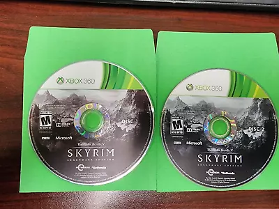 The Elder Scrolls V: Skyrim Legendary Edition (Xbox 360) NO TRACKING DISCS ONLY • $9.55