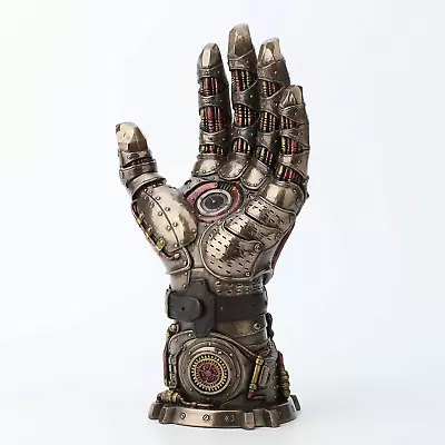 10 Inch Steampunk Gauntlet Of Goodwill Resin Sculpture Cold Cast Bronze Finish • $92.99