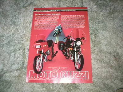 1985 Moto Guzzi Cycle Ad  V65SP / V65C  650cc Models • $7.50