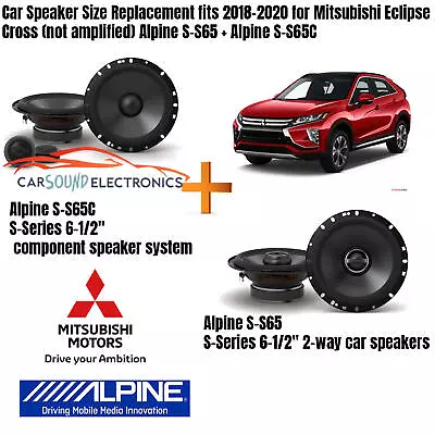 Car Speaker Replacement Fits 2018-2020 Mitsubishi Eclipse Cross Not Amplified • $229.95