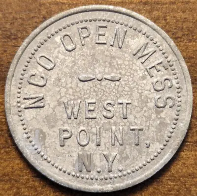 West Point New York NY NCO Open Mess Military Good For 25¢ Trade Token • $9.99