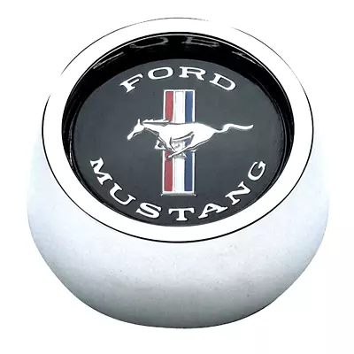 Horn Button Mustang Logo Aluminum Chrome Grant Classic Challenger Series Wheel • $42.99