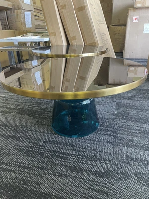 $102 • Buy Blue Base Glass Coffee Table 
