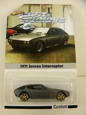 Hot Wheels Jensen Interceptor Serie Fast & Furious 6 Real Riders Custom VW SP2 • $32.99