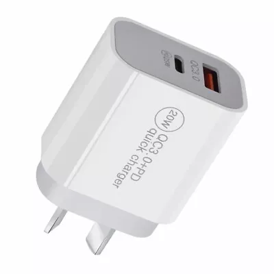 $11.99 • Buy 20W DUAL Type-C USB Wall Fast Charger PD Power Adapter For IPhone13/Pro/12/X Max