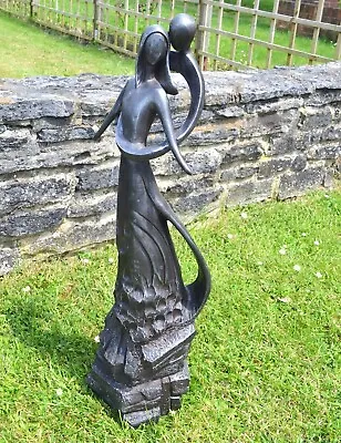 Embracing Lovers Modern Poly Resin Garden Statue • £149.99