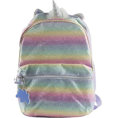 Unicorn Glitter Rainbow School Backpack Book Bag For Girls Purple Pink Yellow • $18.95