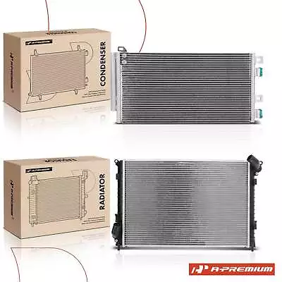 Aluminum Radiator & A/C Condenser Cooling Kit For Mini Cooper 2002-2006 L4 1.6L • $158.54