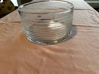 Krosno Large Etched Polish Crystal Bowl • $21.50