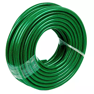 Garden Hose Pipe Heavy Duty Reinforced Braided Pvc Watering Hosepipe Reel Green • £7.95