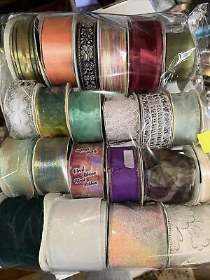 12 Mixed Lot Of Ribbon Some New Some Not 12 • $21.87