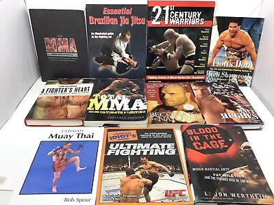 11 Books On MIXED MARTIAL ARTS MMA UFC Instructional And Biography BJJ Muay Thai • $35