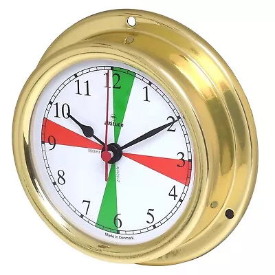 Altitude Ship Clock Arabic Brass Radio 127mm X 40mm 858cza • £95.50