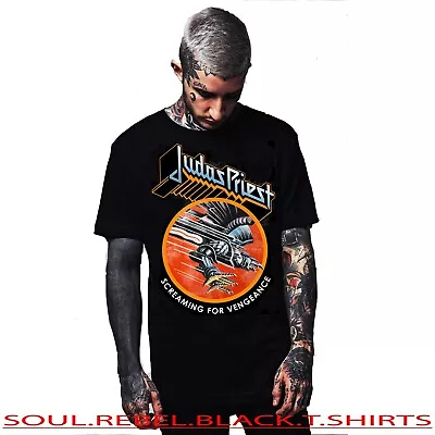 Judas Priest Hard Rockt He Classic Rock Black T Shirts • $10.79
