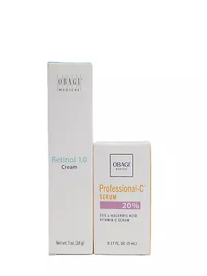 OBAGI Retinol 1.0 Cream (1 Oz.) & Professional-C Serum 20% (0.17 Oz) SET • $28