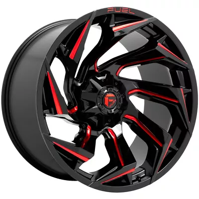 (1) 20x10  -18 Fuel D755 Reaction 5x4.55x5.0 Black Milled Red Tint Wheel • $457