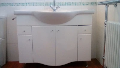 £10 • Buy White Bathroom Vanity Unit Sink With Tap, Cupboards And Drawer Storage