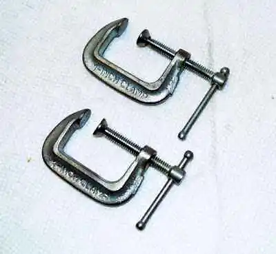C Clamps Pair 1  Majestic Tool No 22 Standard Duty Clean USA Vintage Brownie • $6.45