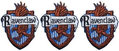 $7.99 • Buy HP Ravenclaw Crest Logo 3 Inches Tall Embroidered Iron On Patch Set Of 3