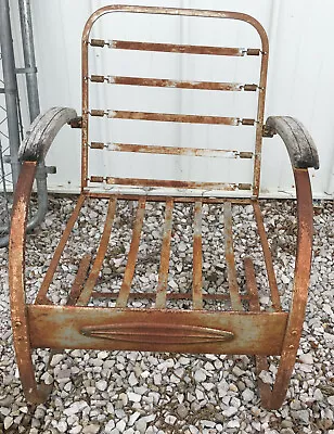 Steel Metal Outdoor Lawn Patio Chair Vintage Rocking Bounce Spring Deck Antique • $74.99