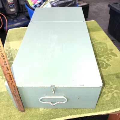$12.95 • Buy SAFE DEPOSIT BOX METAL DRAWER! SAFETY BANK TRAY CASE VINTAGE 10x5x21.5