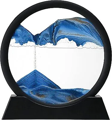 Moving-Sand Frame Art Sand Painting Glass 3D Sandscape In Display Flowing Gifts • $27.99