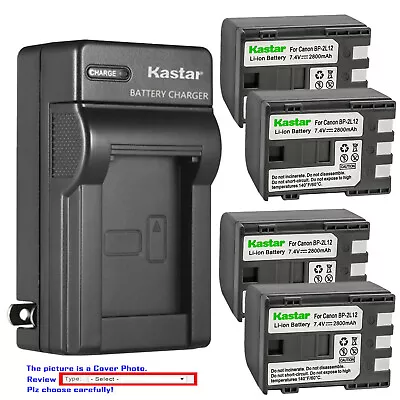 Kastar Battery Wall Charger For Canon NB-2L12 2L14 & Canon VIXIA HV40 VIXIA HV30 • $14.49