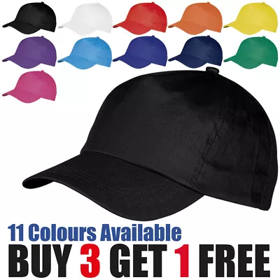 Baseball Cap Mens Womens Adjustable Plain Adults Summer Classic Sports Sun Hat • £3.99