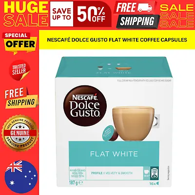 2x NESCAFE Dolce Gusto Flat White Coffee Pods 16 Capsules Wales Original 360G • $25.93