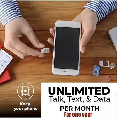 T-Mobile Services Activated SIMCards/4G LTE UNLIMITED Talk Text & Data 1YR • $11.99