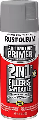 Rust-Oleum 260510 Automotive 2-In-1 Filler & Sandable Primer 12 Ounce Gray1Pc • $10.81