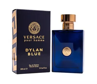 Versace Pour Homme Dylan Blue By Versace 3.4 Oz EDT Cologne For Men New In Box • $50.37