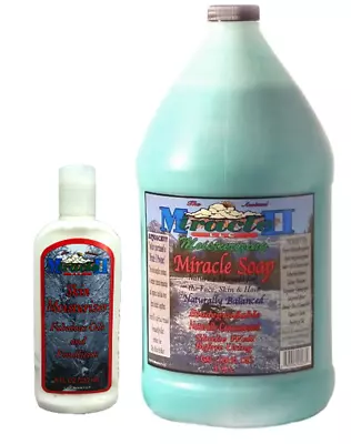 Miracle II Moisturizing Soap Gallon & Bonus 8oz Moisturizer • $85.45