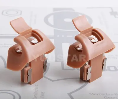 US STOCK 2x Tan Palomino Sun Visor Holder Clips For Mercedes Benz R129 SL Class • $48.79