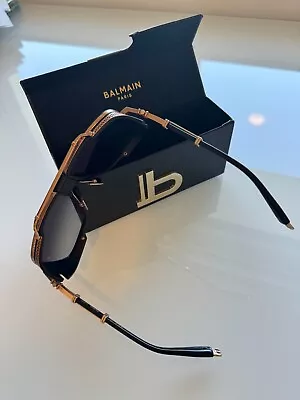 Authentic Balmain Sunglasses BPS-104F-59 RSE-BLK/CAT3 Frames Gray Lens 59M • $899