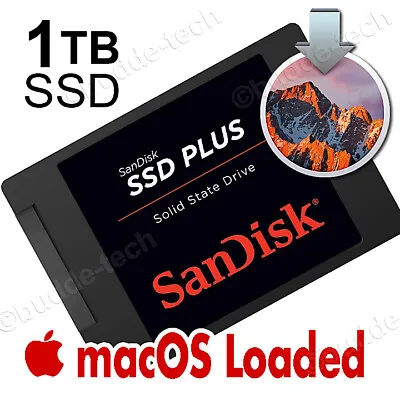 1TB SSD 2.5” For Macbook Pro 2010 2011 2012 High Sierra 10.13 Solid State Drive • $109.99
