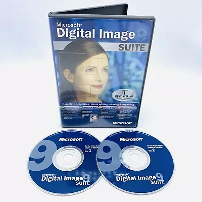 Microsoft Digital Image Suite 9 (Windows PC 2003) 2-Disc Set TESTED Fast Ship • $13.99