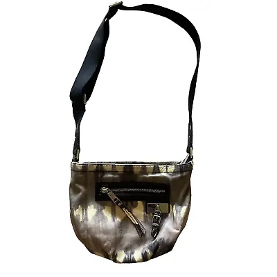 L.A.M.B. Gwen Stefani Black Tie Dye Leather Y2K Vintage Crossbody • $85