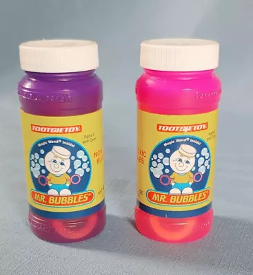 Tootsietoy Vintage Mr. Bubbles Non-Toxic Bubbles Lot Of 2 New Unopened Bottles • $15.50