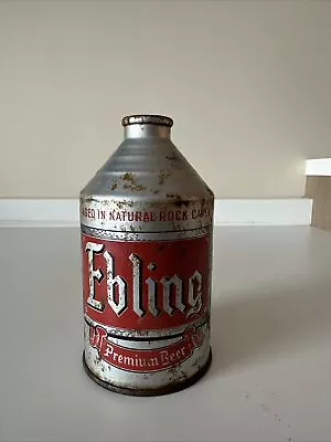 Vtg. Ebling Crowntainer Cone Top Beer Can IRTP 1947 XxEMPTYxx • $75