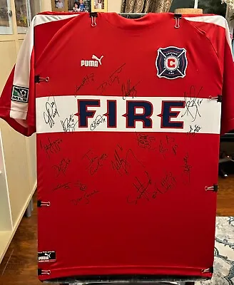 Mls 2004 Chicago Fire Team Signed Soccer Jersey W/ Photo Proof Razov Brown Mapp • $100