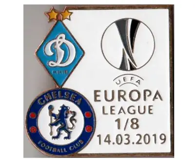 Football Soccer Pin Badge Dynamo Kyiv Ukraine - Chelsea FC England 2018-2019 #3 • $25.34