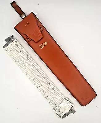 * Vintage Keuffel & Esser Co. K&E DECI-LON 10 Slide Rule With Leather Case USA * • $49.99