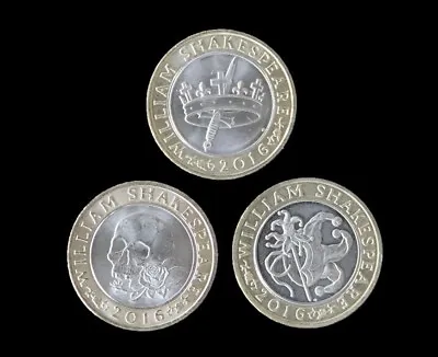 £24.99 • Buy Full Set Of Uncirculated Shakespeare £2 Two Pound Coins - Choose Your Coin