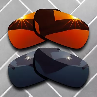 2 Packs Replacement Lenses For-Oakley Crosshair 2.0 Polarized-Black&Fire Red • $26.83