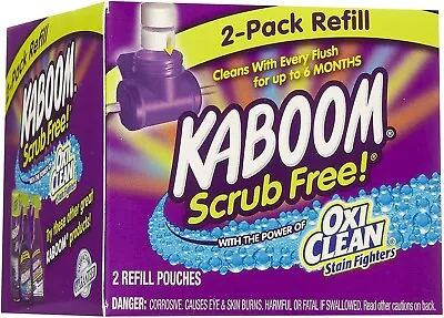 Kaboom Scrub Free! Toilet Bowl Cleaner System With 2 Refills • $21.91