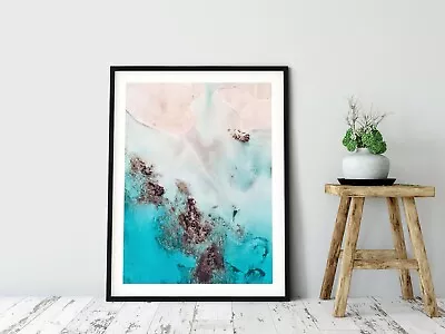 Aerial Ocean Waves Beach Relaxing View Art Poster Print. Great Relaxing View • $76.05