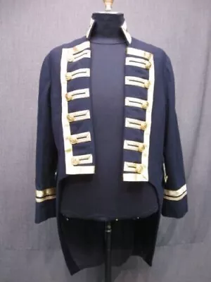 New Military 19th Century Men's Blue With Gold Braid Tailcoat Jacket Fast Ship • $222.96